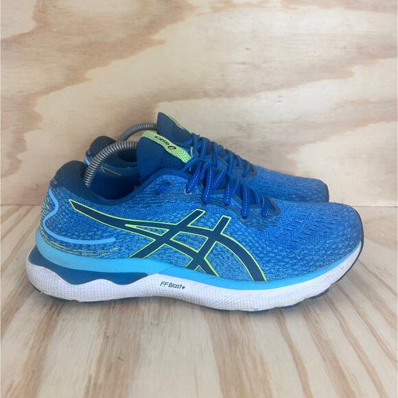 Asics Blue and Neon Athletic Shoes - Picture 1 of 9